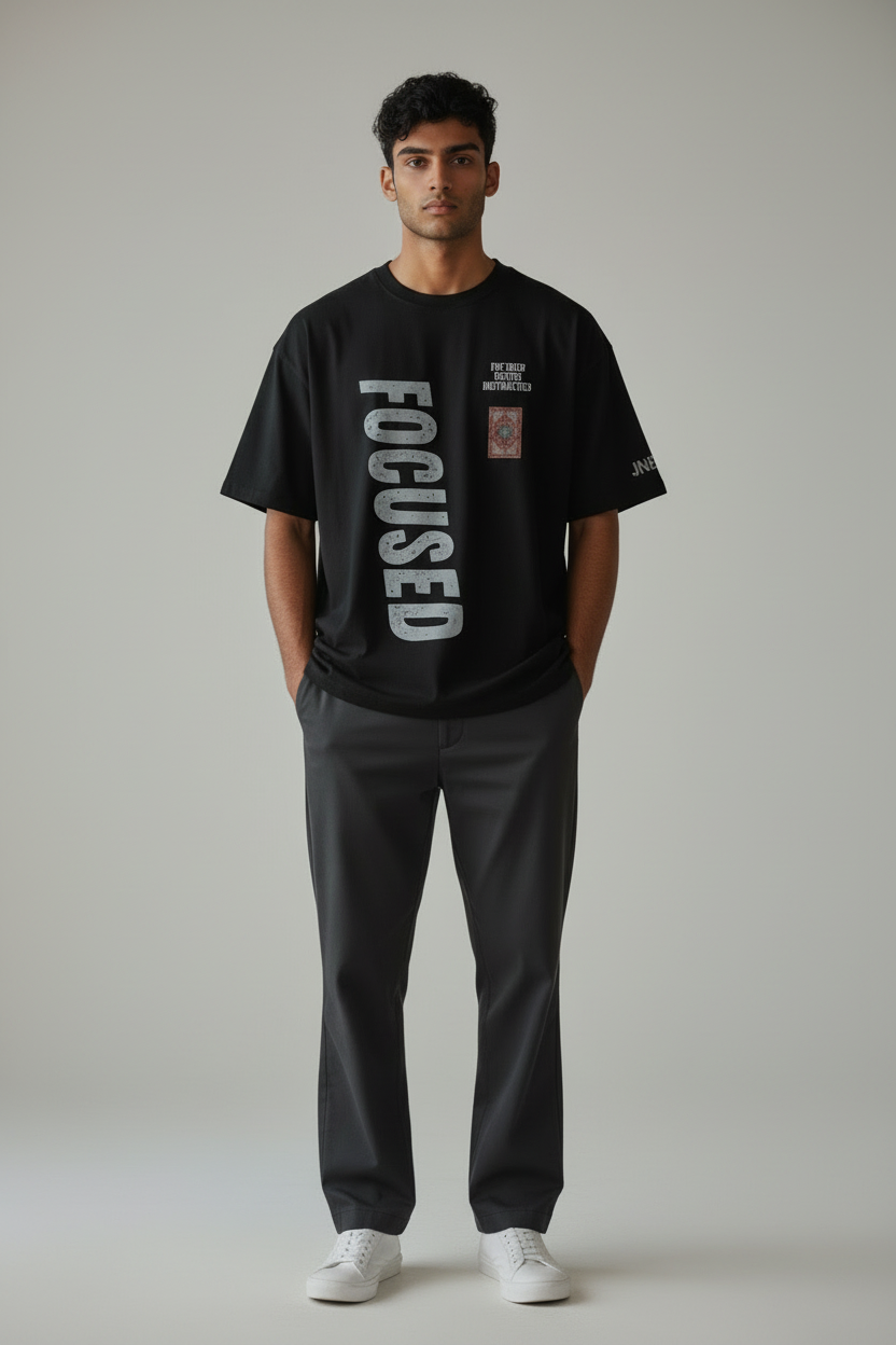 Focused Black T Shirt